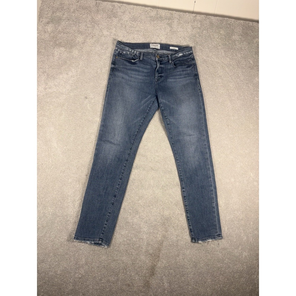 FRAME Le Garcon Light Wash Boyfriend Jeans Tapered Straight Leg Size 29